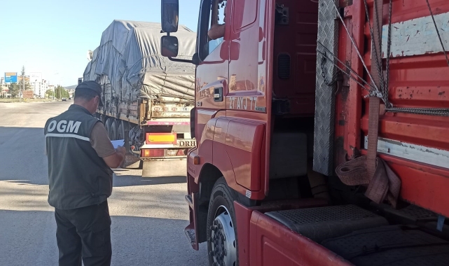 Beyşehir'de orman emvallerini taşıyan araçlara yönelik denetimler