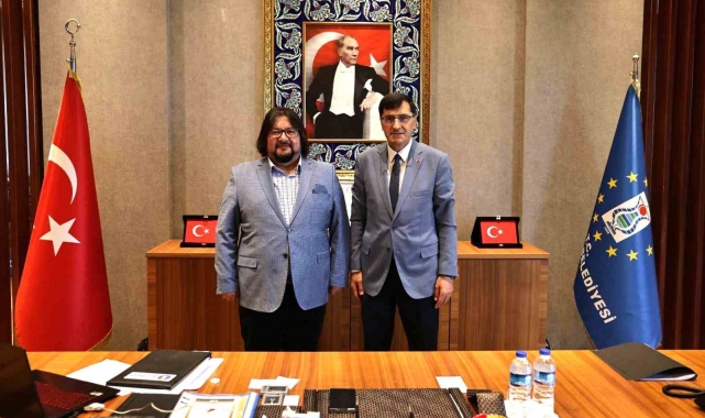 Birleşmiş Milletler Büyükelçisi Hasan Ali Çertik, Başkan Eyüp Kahveci'yi ziyaret etti