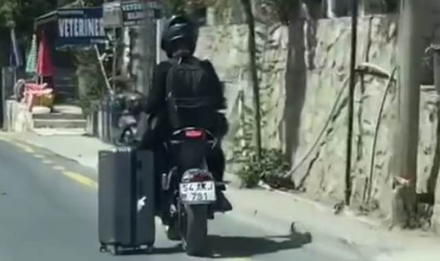 Bodrum trafiğinde ilginç görüntü