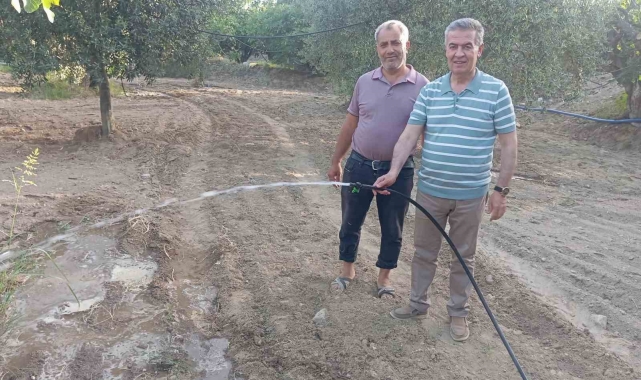 Buharkent'te 2 bin dönüm arazi modern sulamaya kavuştu