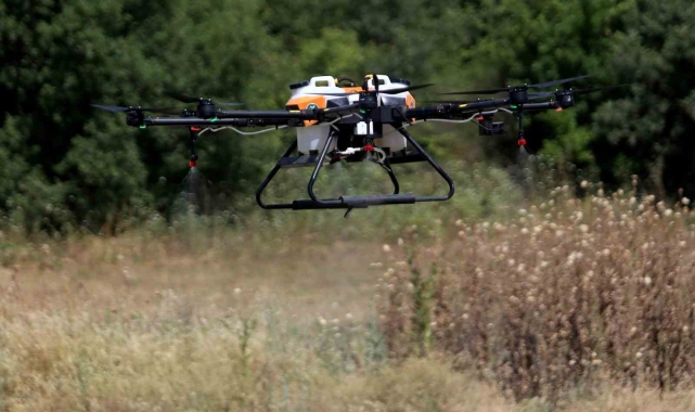 Bursa'da haşerelere karşı dronlu mücadele