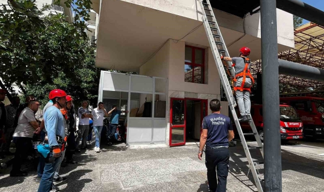 Büyükşehirin ekiplerine yüksekte çalışma eğitimi