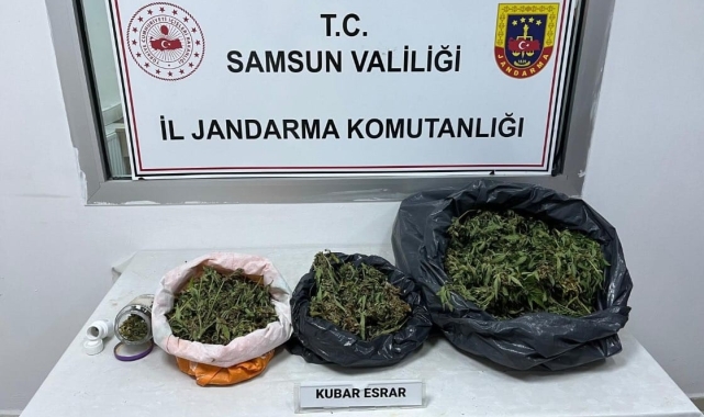Çarşamba'da 2,8 kilo kubar esrar ele geçirildi: 1 gözaltı