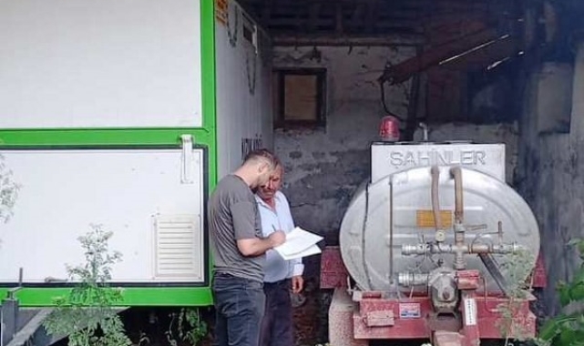 Çavdarhisar'da su tankerlerinin kontrolleri gerçekleştirildi