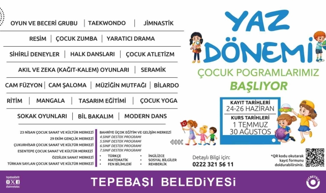 Çocuk programları, destek programları ve oyun grupları için kayıtlar başlıyor