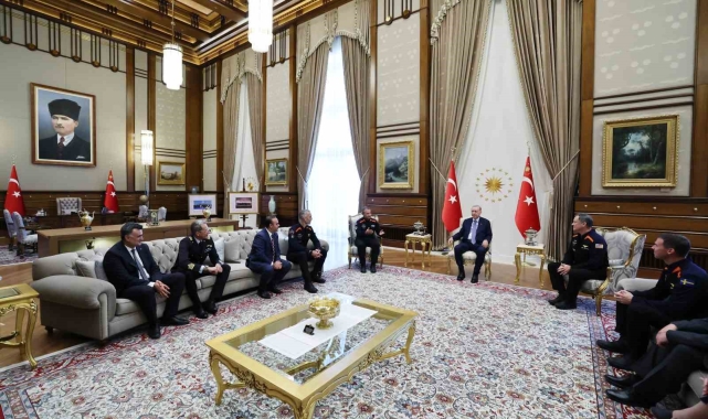 Cumhurbaşkanı Recep Tayyip Erdoğan, Ax-3 Uzay Misyonu mürettebatını kabul etti.