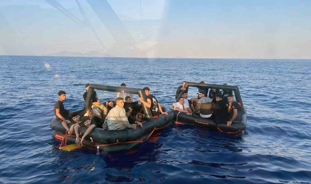 Datça açıklarında Yunanistan'ın geri ittiği 28 düzensiz göçmen kurtarıldı