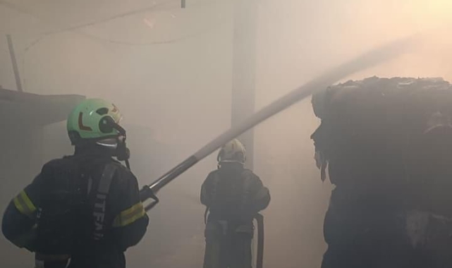 Denizli'de işyeri yangını