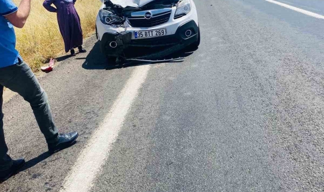 Diyarbakır'da yol kenarında oturan 2 kişiye otomobil çarptı