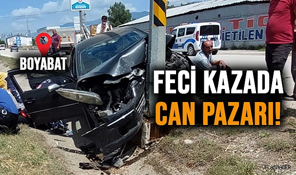 DÜĞÜNE GELEN AİLE KAZA YAPTI!