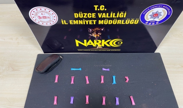 Düzce'de uyuşturucuyla yakalanan zanlı tutuklandı