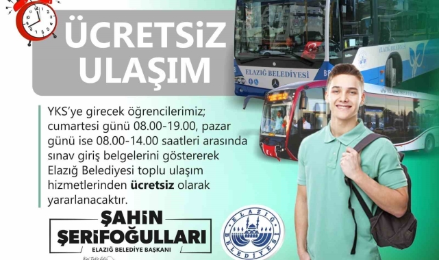 Elazığ Belediyesinden öğrencilere ücretsiz ulaşım imkanı