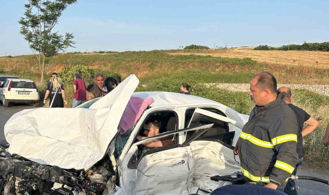 Erdek Tatlısu kavşağında kaza: 1 yaralı