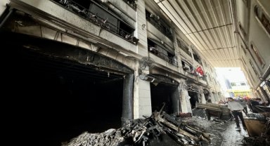 Giresun'da restoranda çıkan yangında hasar oluştu