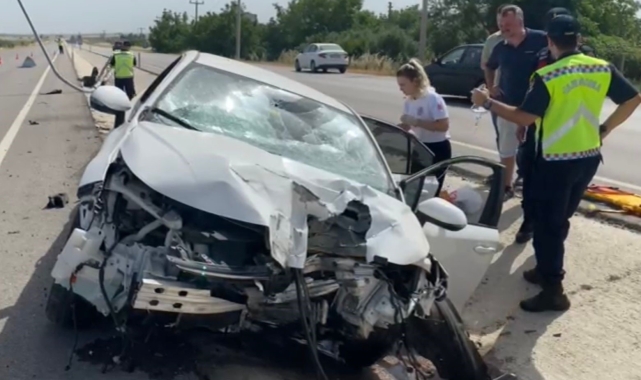 Gönen'de tek taraflı trafik kazası: 1 yaralı