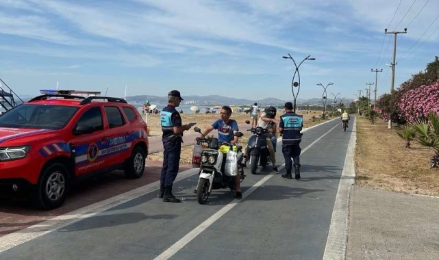 Güzelçamlı'da motosiklet denetimi