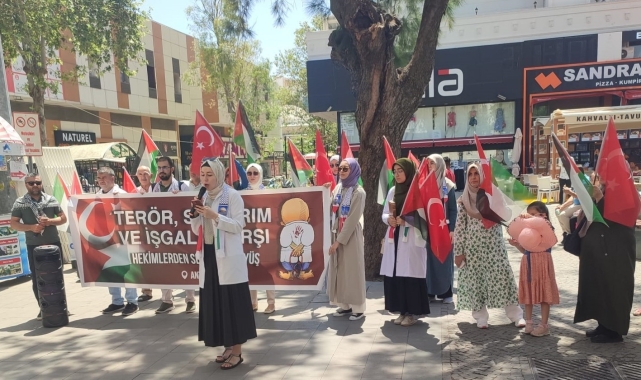 Hekim ve sağlık çalışanlarından Filistin için 'Sessiz Yürüyüş'