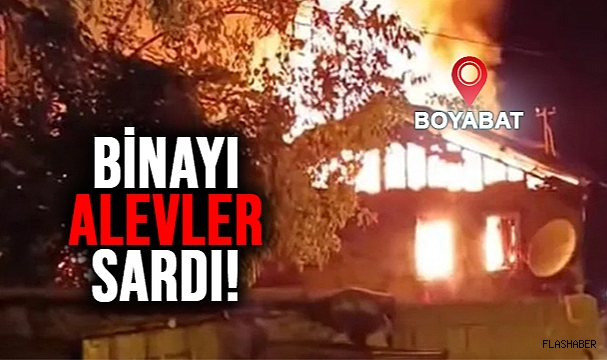 İKİ KATLI BİNADA YANGIN!