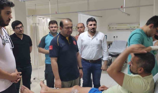 İl Sağlık Müdürü Şenkul, yangından etkilenen şahıslara 'geçmiş olsun' ziyareti