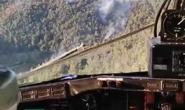 İzmir'deki orman yangınları için yeniden havadan müdahaleye başlanıldı