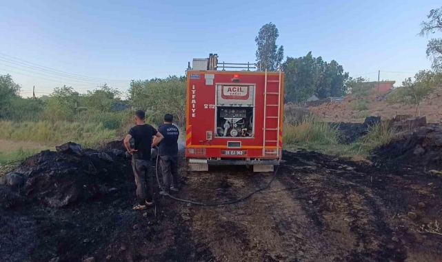 Kırıkhan'da anız yangını söndürüldü
