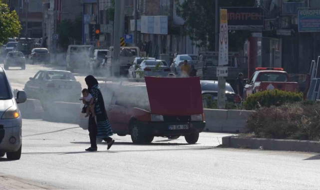 Kırıkkale'de otomobil yangını