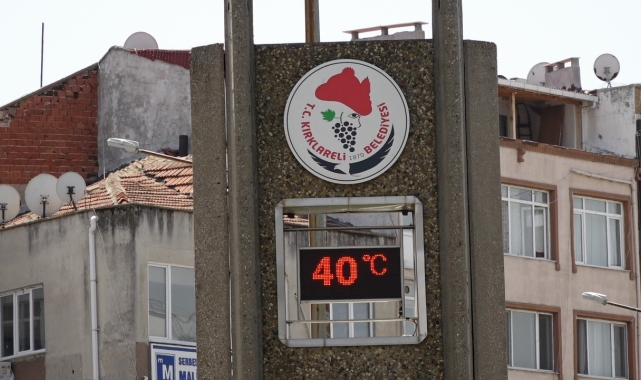 Kırklareli'nde sıcak hava etkili oluyor: Termometreler 40 dereceyi gösterdi