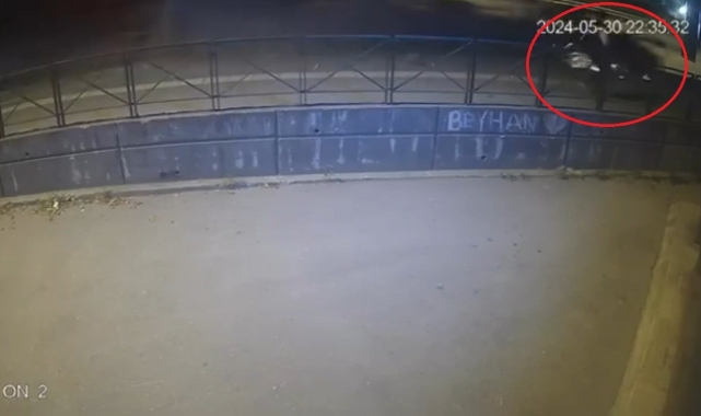 Kontrolden çıkan otomobil ağaca çarptı, yaya ezilmekten son anda kurtuldu