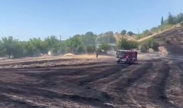 Köy yakınında çıkan yangın korkuttu