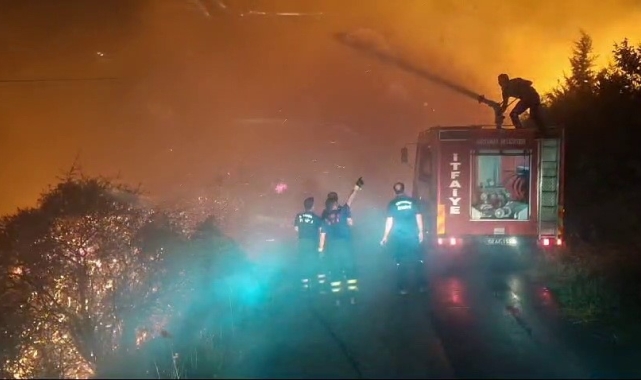 Köy yanmaktan son anda kurtarıldı