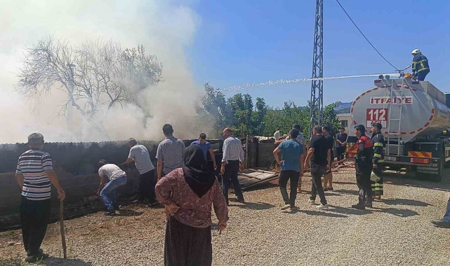 Kozan'da çıkan yangında 1 kişi hastaneye kaldırıldı, 20 küçükbaş hayvan son anda kurtuldu