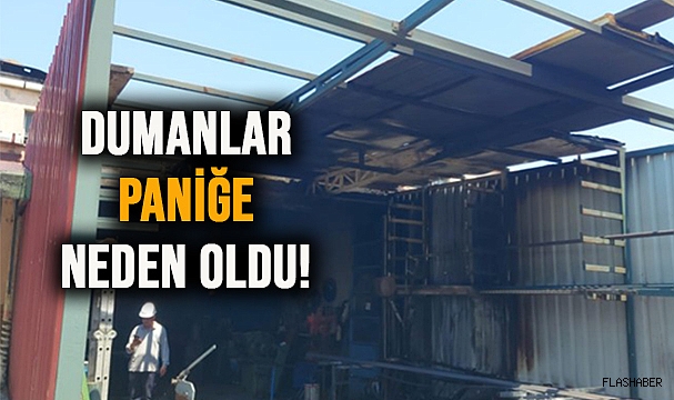KÜÇÜK SANAYİDE KORKUTAN YANGIN!