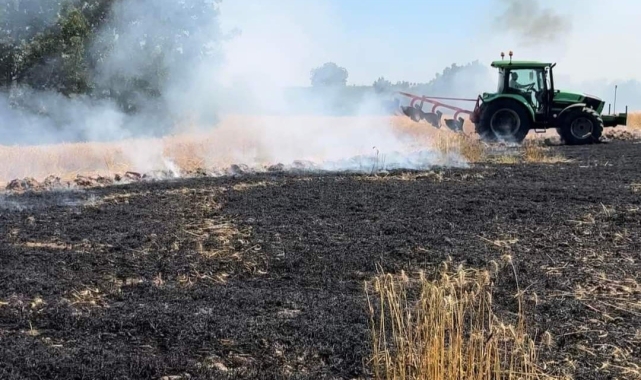 Lüleburgaz'da tarla yangını korkuttu