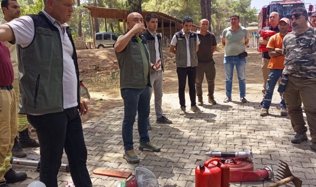 Marmaris Orman İşletme Müdürlüğü'nden arama kurtarma ekiplerine yangın eğitimi