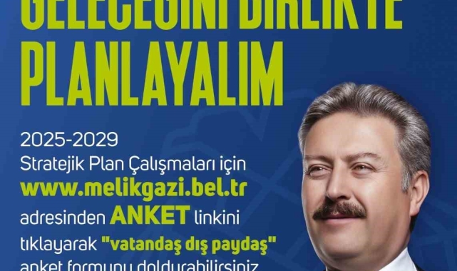 Melikgazi'den 5 yıllık stratejik plan için vatandaş anketi