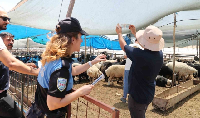 Mersin polisi kurbanlık satış alanlarında vatandaşları uyardı