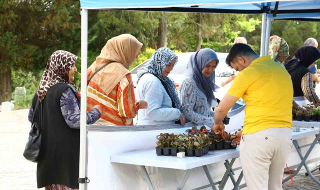 Mezarlık ziyaretleri için 20 bin çiçek dağıtıldı