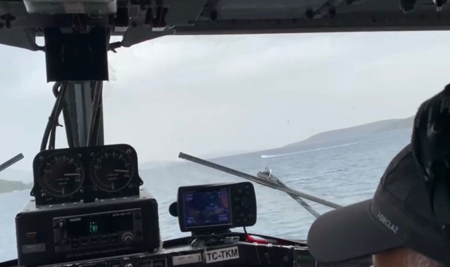 Milas'ta orman yangını söndürme çalışmalarına jetski engeli