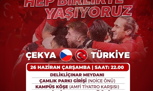 Milli maç heyecanı Denizli'nin dört bir yanında izlenecek