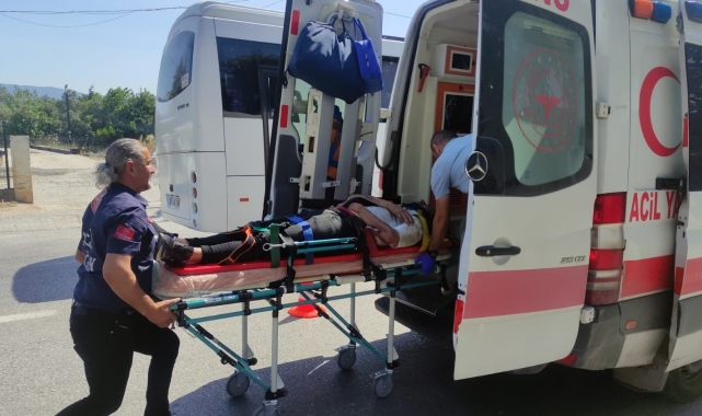 Motosiklet kazasında sürücü yaralandı