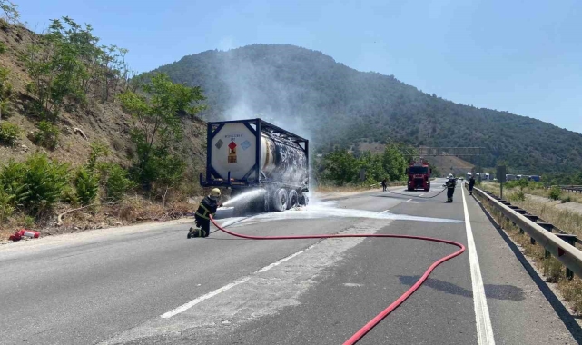 Muhtemel bir faciayı itfaiye önledi