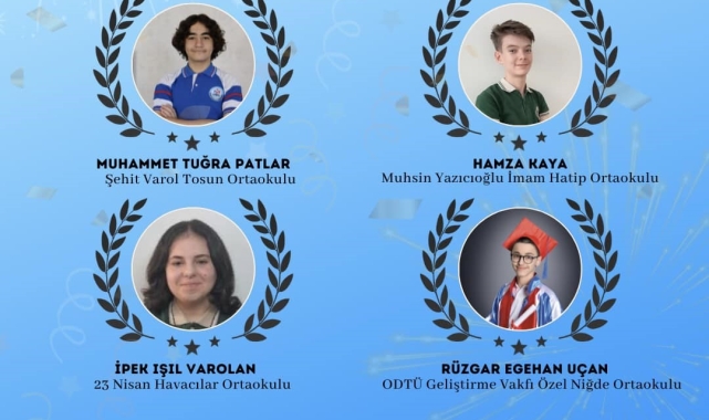 Niğde'den LGS'de 4 Türkiye Birincisi Çıktı