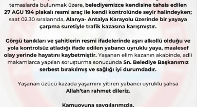 Nizip Belediye Başkanı Doğan'ın çarptığı yaya hayatını kaybetti