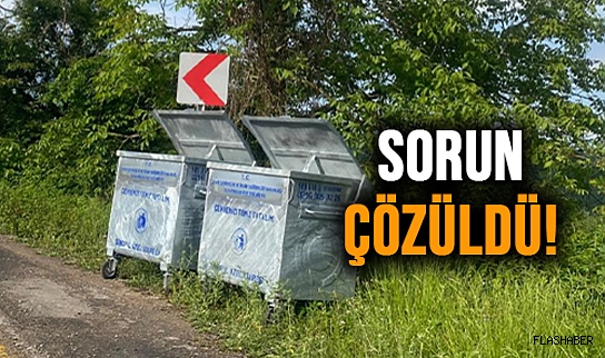 O KÖYE ÇÖP KONTEYNERİ KONULDU!