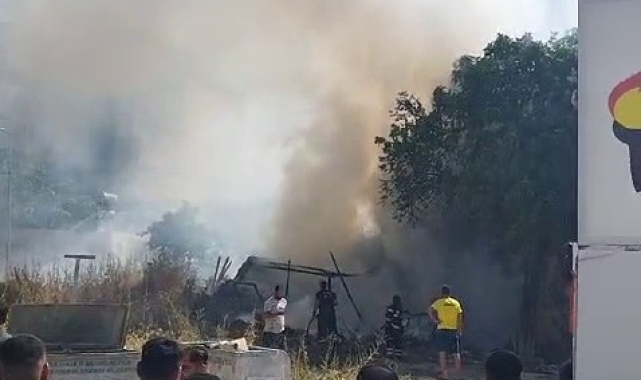 Odunluk yangını korkuttu