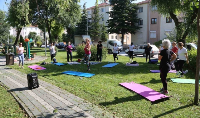 Odunpazarı'nda parklarda sabah sporu başlıyor