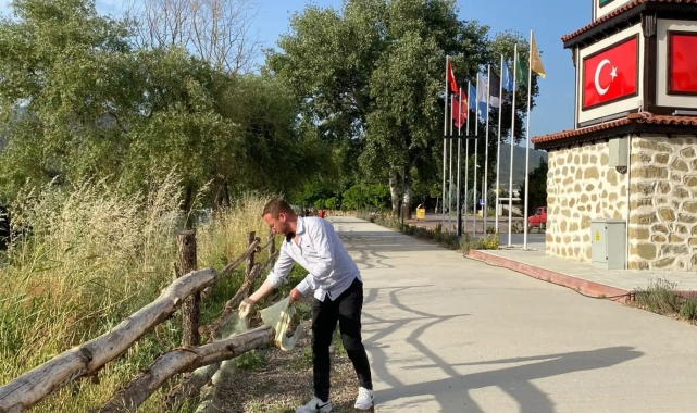 Osmaneli'nde artan yılanlara kükürt tozu ile önlem alınıyor