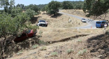 Otomobil yoldan çıkıp ağaca çarptı: 3 yaralı