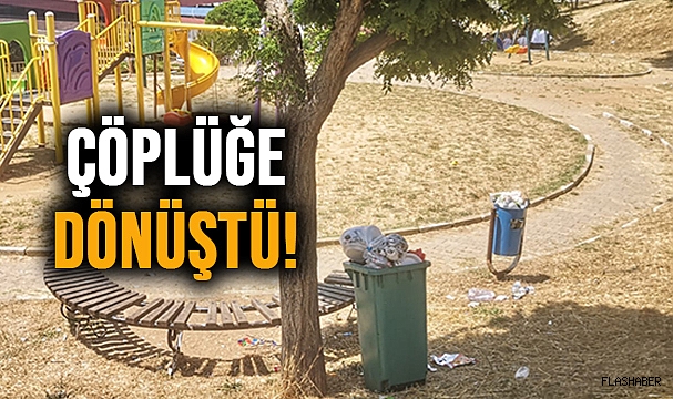 PARKI ÇOCUKLAR DEĞİL ÇÖPLER DOLDURDU!
