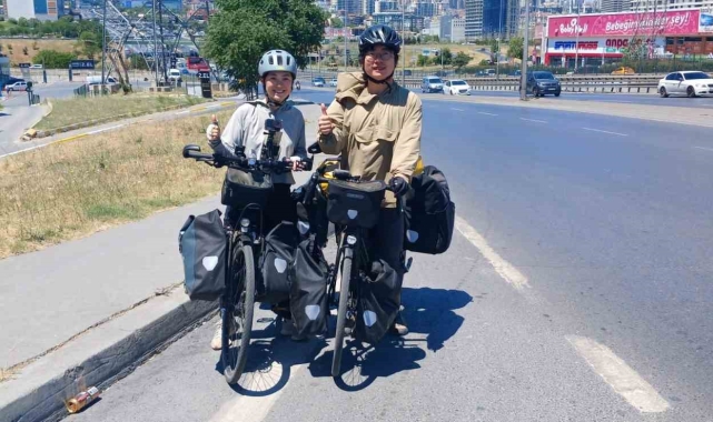Portekiz'den Çin'e Bisiklet Yolculuğu: Türkiye'ye gelen Çinli çift 108 günde 6 bin kilometre pedal çevirdi